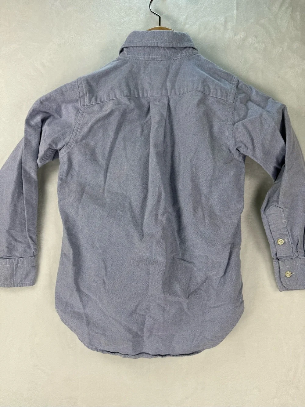 Polo Ralph Lauren Boys Blue Oxford Button Down Shirt Size 5 Pony Logo
